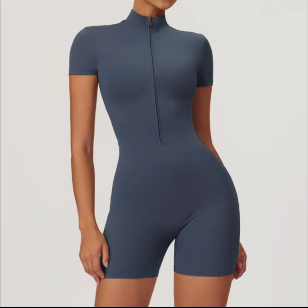 Deep Blue Short Sleeve Bodysuit
